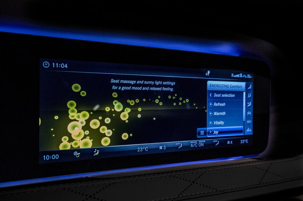 Energizing Comfort heißt das individuell wählbare Wellness-Programm der neuen S-Klasse. © Daimler / TRD Auto