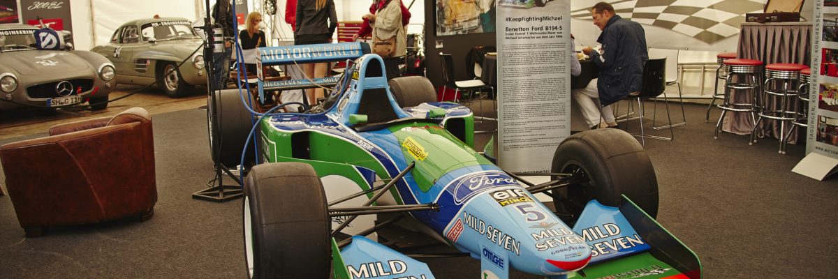 Ein ganz besonderes Ausstellungsstück: der Benetton Ford B194, mit dem Michael Schumacher 1994 zum ersten Mal Formel-1-Weltmeister wurde. © AvD / Fotograf Tom Linke ad08 / TRD Auto