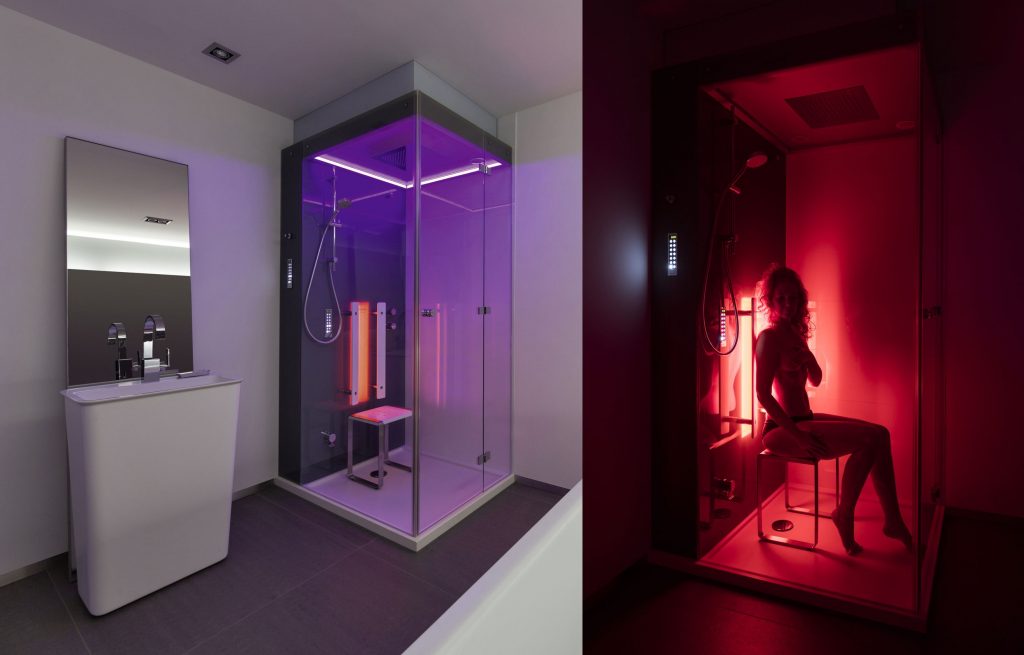 Dampfbad und Infrarotdusche