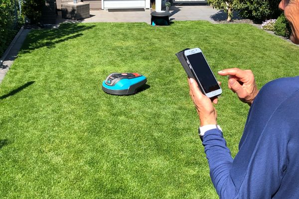 Mähroboter im Garteneinsatz