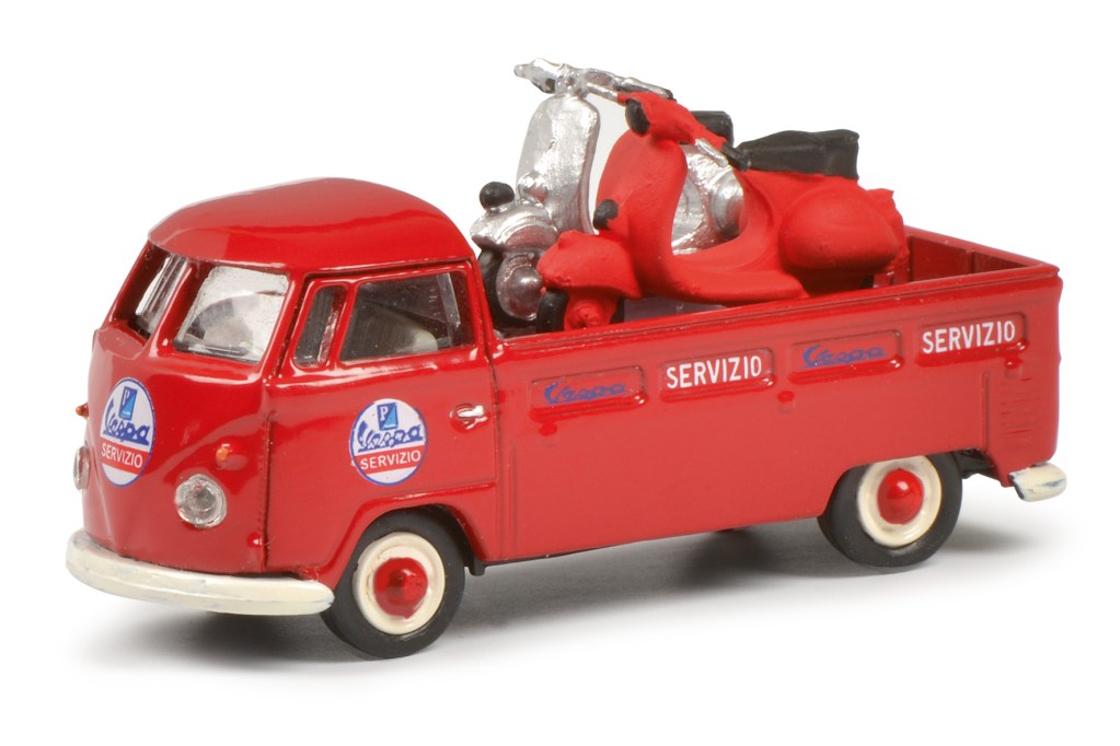 Sieger in der Kategorie "Sammeln 1:87 Nutzfahrzeuge": der VW T1 Pritsche „Servizio Vespa“ von Schuco für 17,95 Euro. © Modell Fahrzeug / TRD mobil