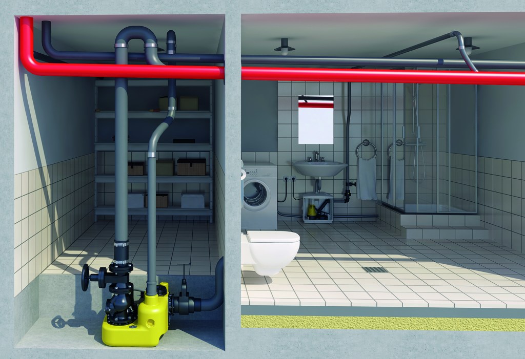Die Hebeanlagen compli und Hebefix von Jung Pumpen fördern Abwasser aus dem Keller