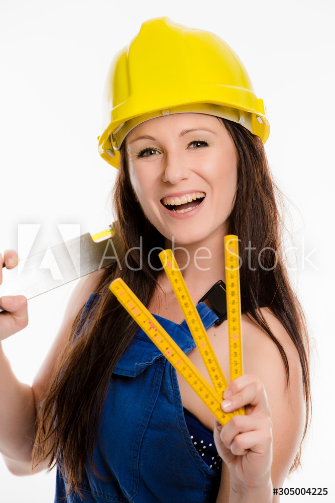 Frau als Bauarbeiterin