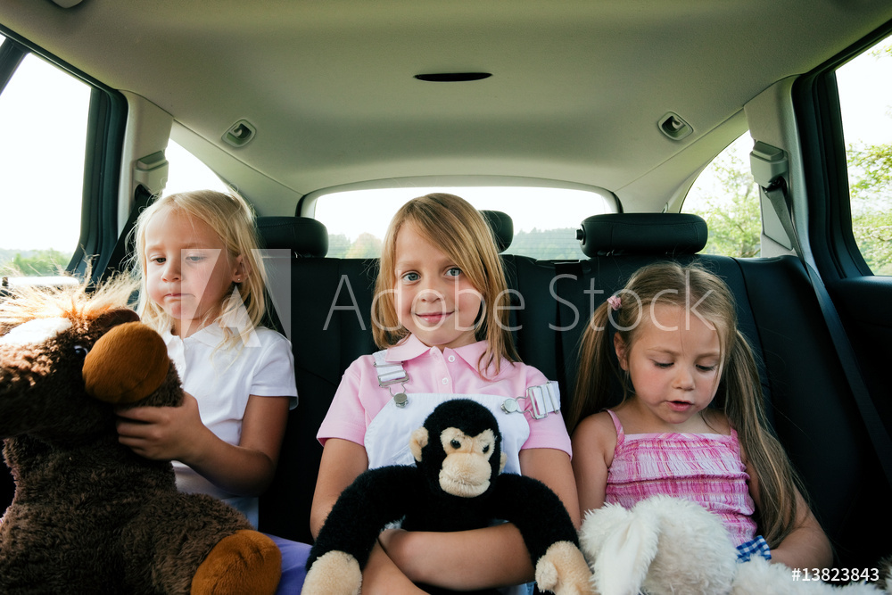 Familie im Auto verreist