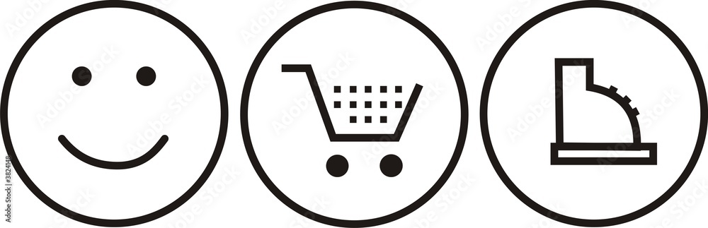 Online-Shop Grafiken - Konto - Warenkorb - Kasse