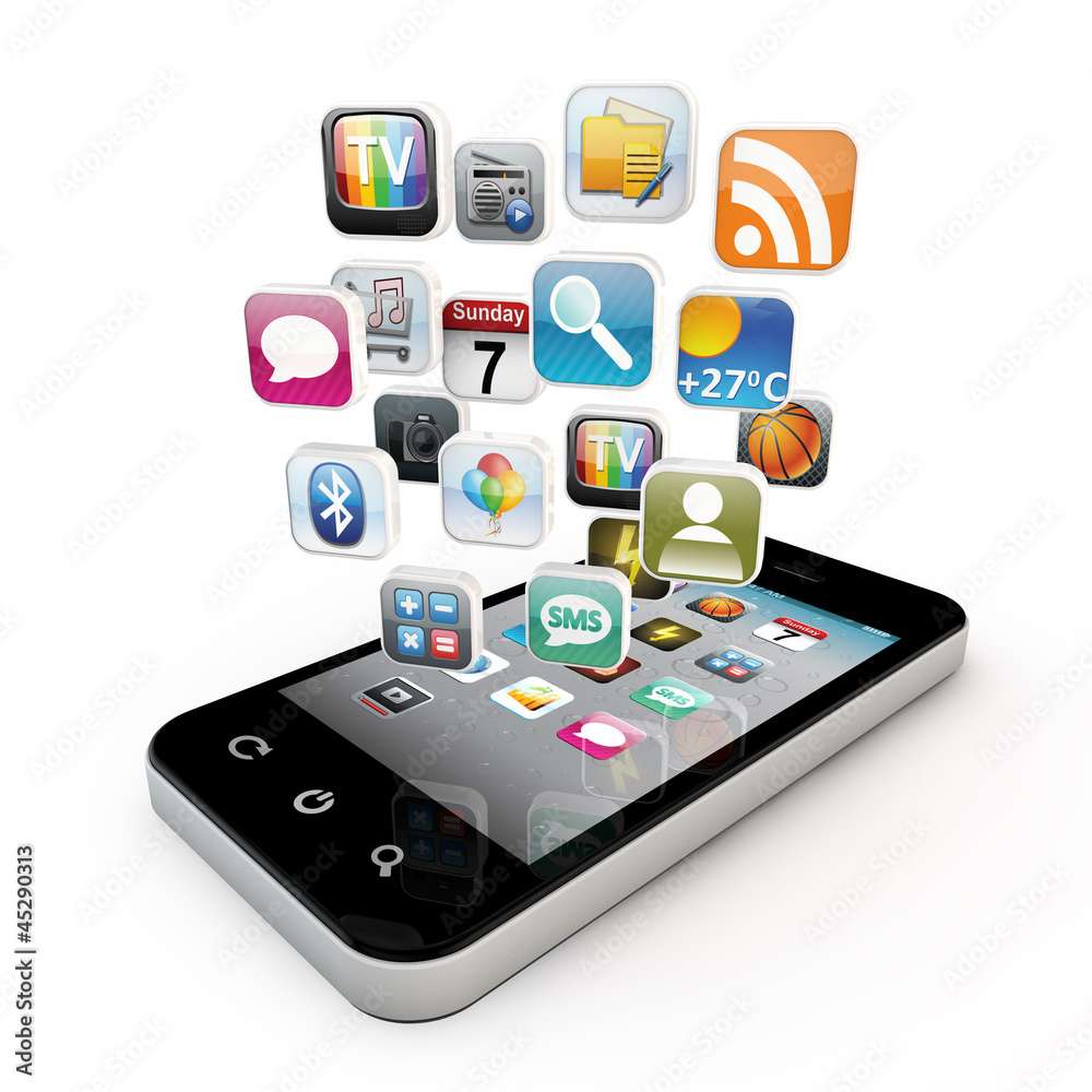 Smartphone with apps