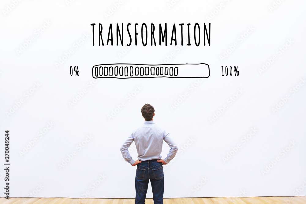 transformation business concept  with progress bar