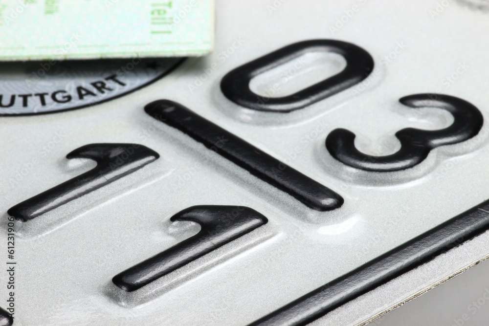 Deutsches Saisonkennzeichen mit Gültigkeitsdauer vom 01. März bis 30. November eines jeden Jahres