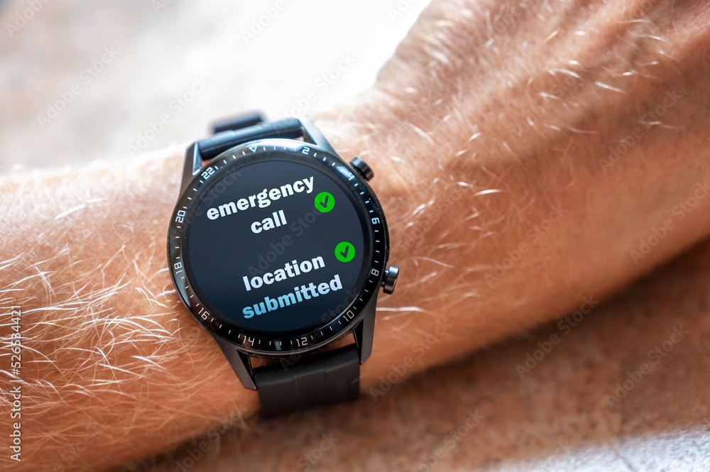 Smartwatch mit automtischer Notruffunktion bei medizinischem Notfall