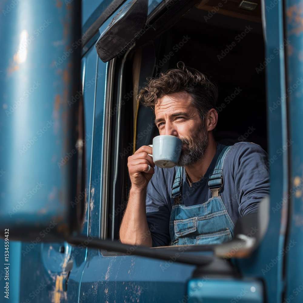 lkw, fahrer, lkwfahrer, pause, autobahn, führer, kraftfahrer, kaffeee, müde, wach, pausen, stau, auto, leute, business, person, business-man, zug, frau, anreisen, drive, fahrerin, guy, autofahren, hor